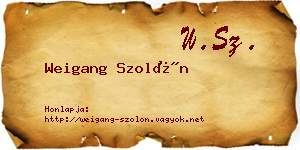 Weigang Szolón névjegykártya